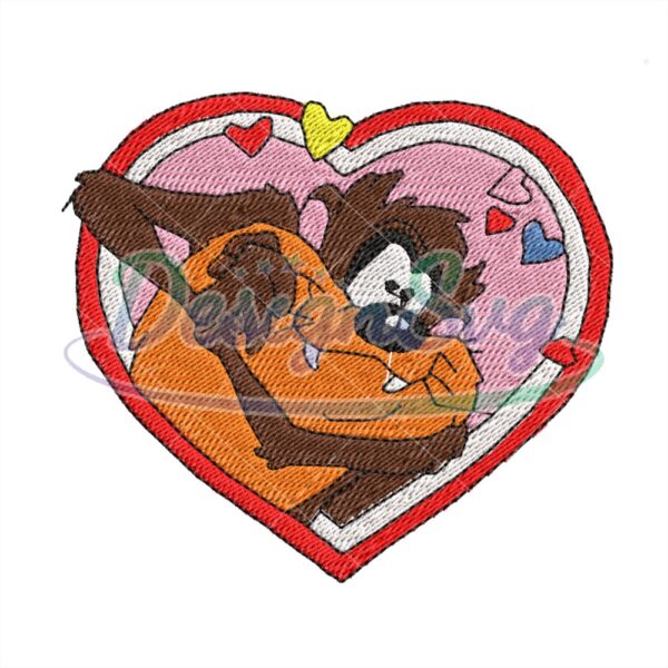 love-tasmanian-devil-taz-embroidery