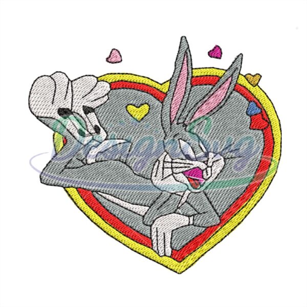 bugs-bunny-heart-embroidery