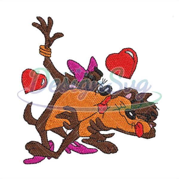 tasmanian-devil-love-couple-embroidery