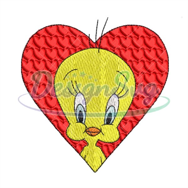 love-tweety-bird-embroidery