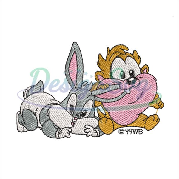 baby-bugs-bunny-and-taz-embroidery