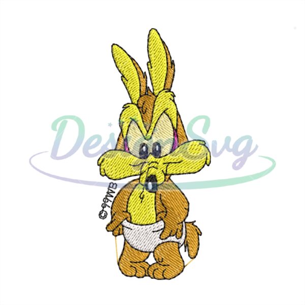 baby-wile-e-coyote-embroidery