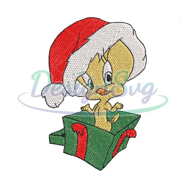 tweety-bird-christmas-gift-embroidery
