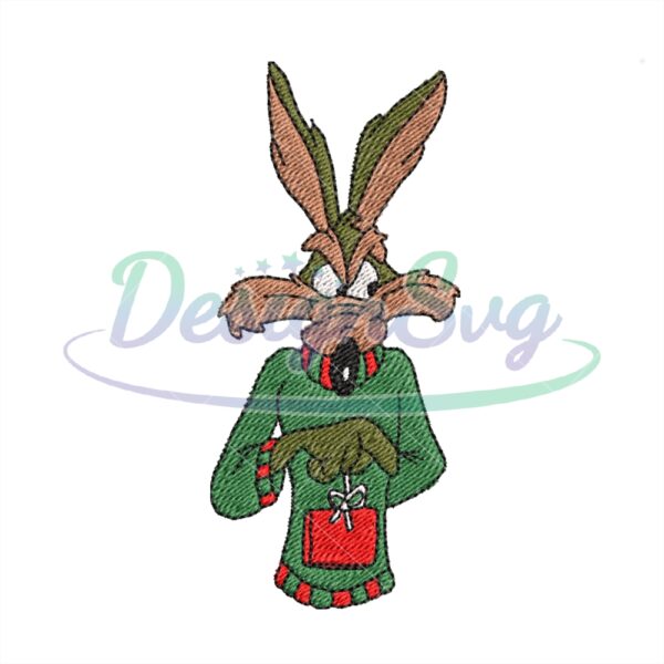 wile-e-coyote-christmas-gift-embroidery
