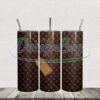 chick-lady-louis-vuitton-brown-tumbler-png