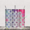 glitter-pink-brand-lv-fashion-tumbler-wrap-png