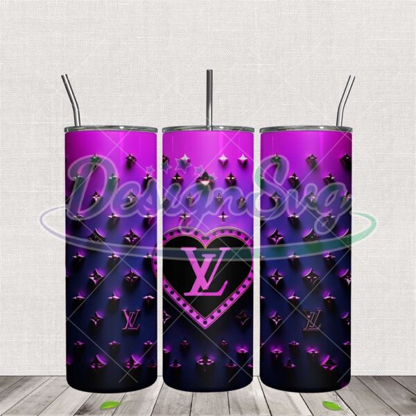 louis-vuitton-star-logo-3d-puff-skinny-tumbler-wrap-png