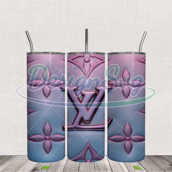 fashion-luxury-louis-vuitton-3d-puff-tumbler-wrap-png