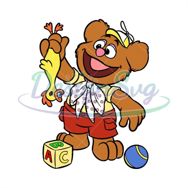 baby-fozzie-bear-the-muppet-babies-svg
