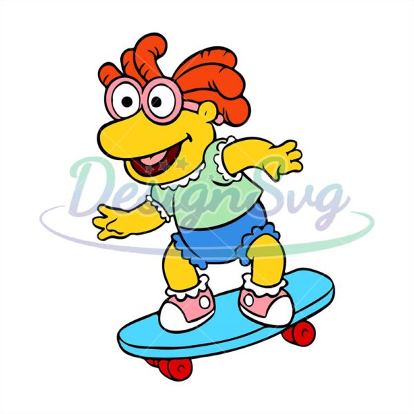 skeeter-skateboarding-muppet-babies-svg