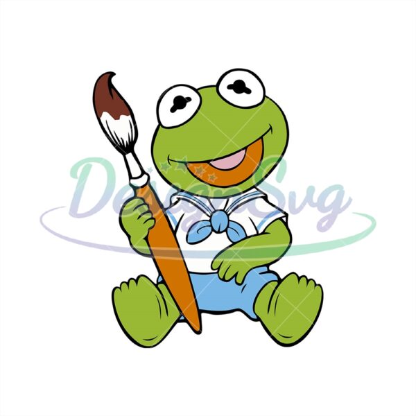 kermit-smiling-frog-muppet-babies-svg