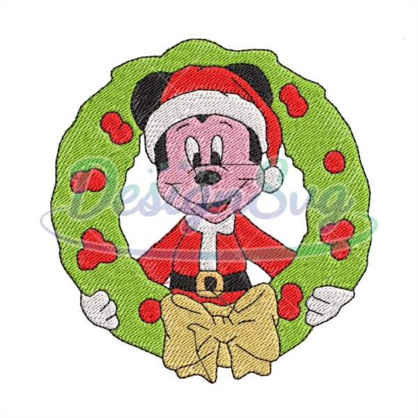 mickey-mouse-christmas-round-garland-embroidery-png