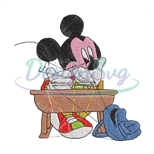 mickey-studying-embroidery-design