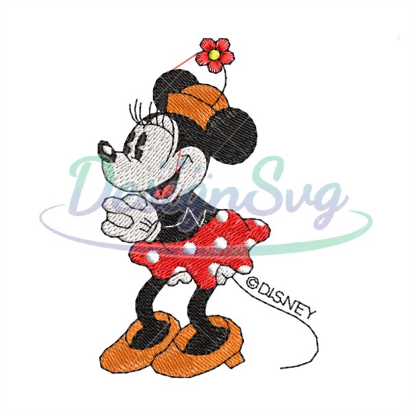Embroidery Minnie Disney Character Design