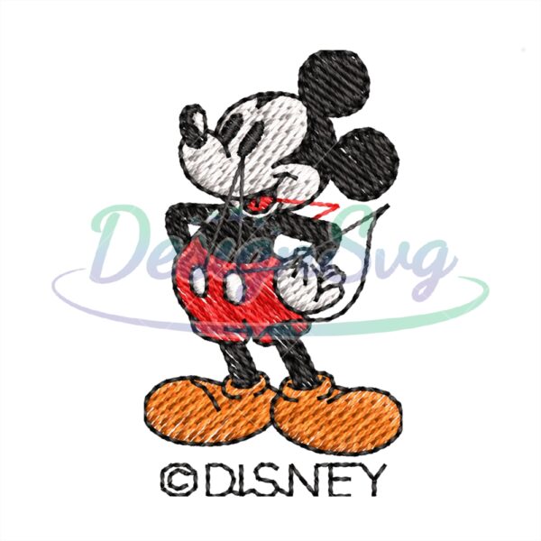 Machine Embroidery Mickey Disney