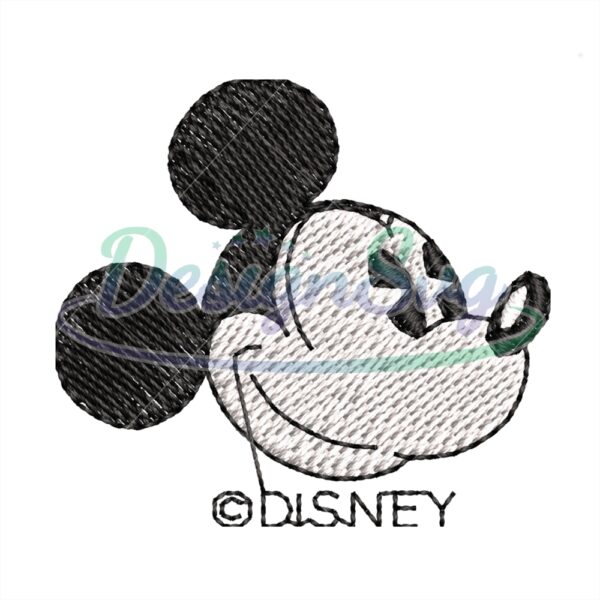 Mickey Head Embroidery Disney
