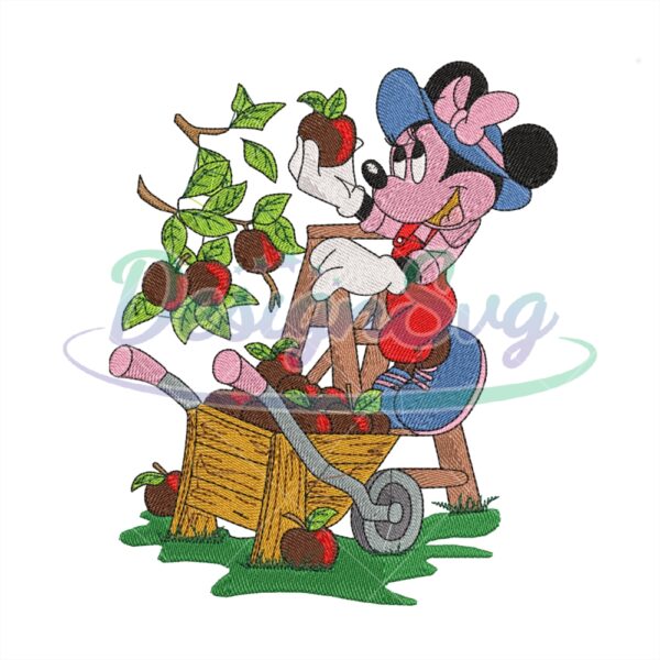 Minnie Mouse Farm Embroidery Design