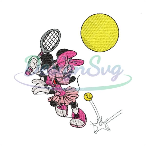 minnie-mouse-playing-tennis-embroidery