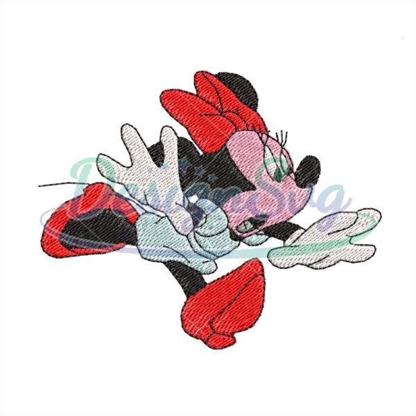 Minnie Mouse Run Embroidery Design