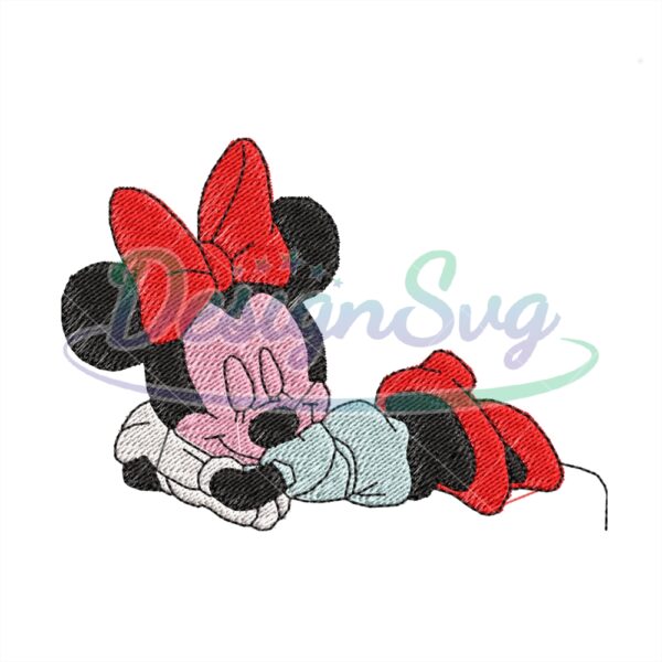 Minnie Sleeping Embroidery Disney Design