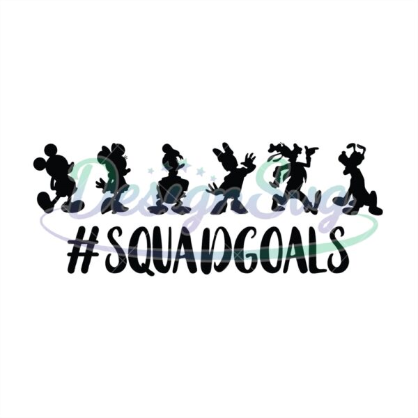 squad-goals-disney-mickey-mouse-friends-silhouette-svg