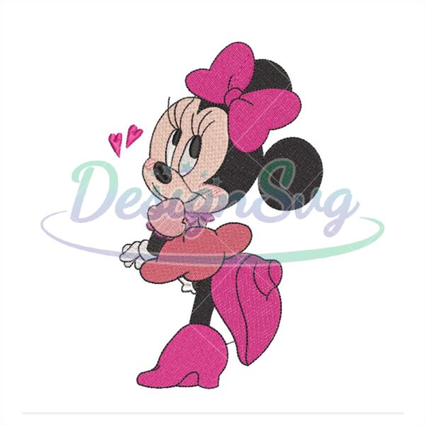 Love Minnie Mouse Embroidery File