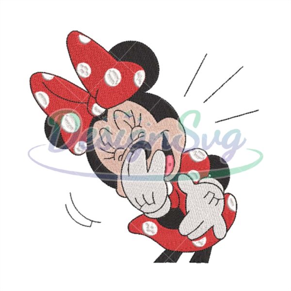 Funny Minnie Laughing Embroidery File