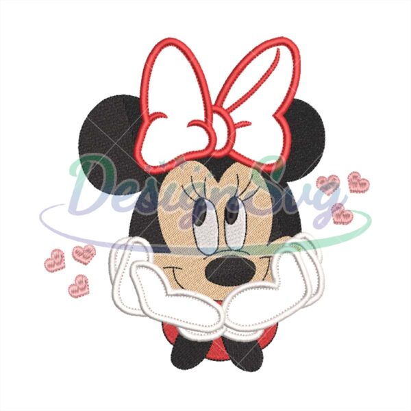 Minnie Mouse Red Heart Embroidery File