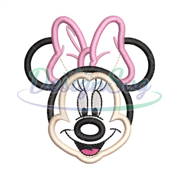 Minnie Head Sticker Embroidery File