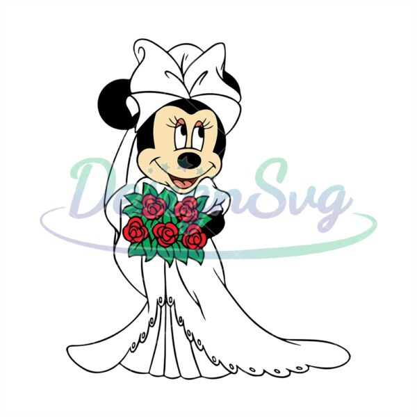 beauty-bride-minnie-mouse-wedding-svg