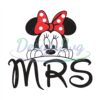Mrs Bride Disney Minnie Mouse Head Wedding SVG