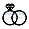 Diamond Ring Disney Wedding Day Vector SVG