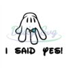 I Said Yes Bride Groom Wedding Mouse SVG