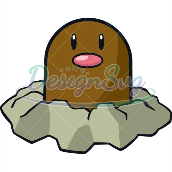 brown-mole-pokemon-diglett-anime-svg