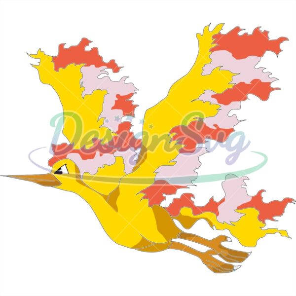 anime-fire-flying-type-pokemon-moltres-svg