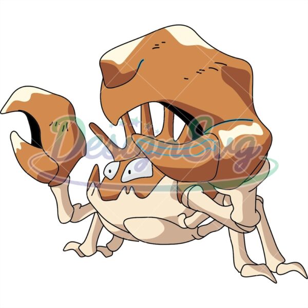 kingler-the-water-typee-crab-pokemon-brown-svg
