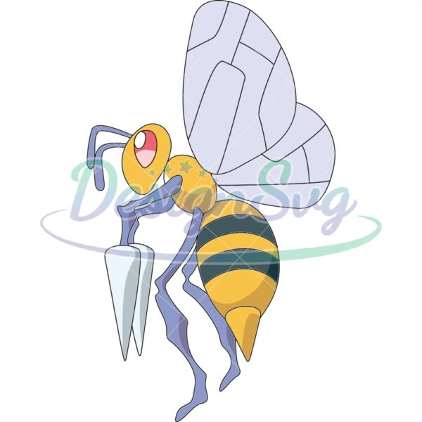 anime-beedrill-the-bug-poison-insect-type-pokemon-svg