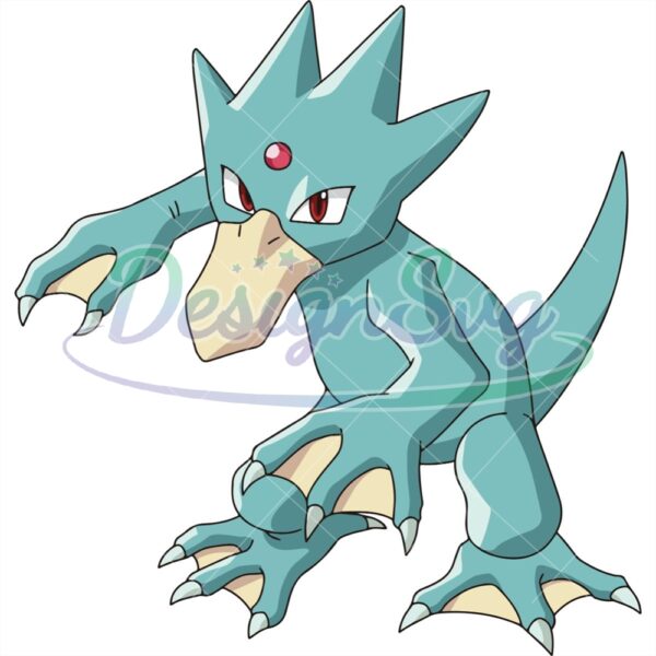 anime-green-golduck-the-water-type-pokemon-character-svg