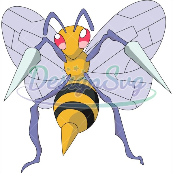 anime-character-beedrill-the-bug-poison-type-pokemon-svg