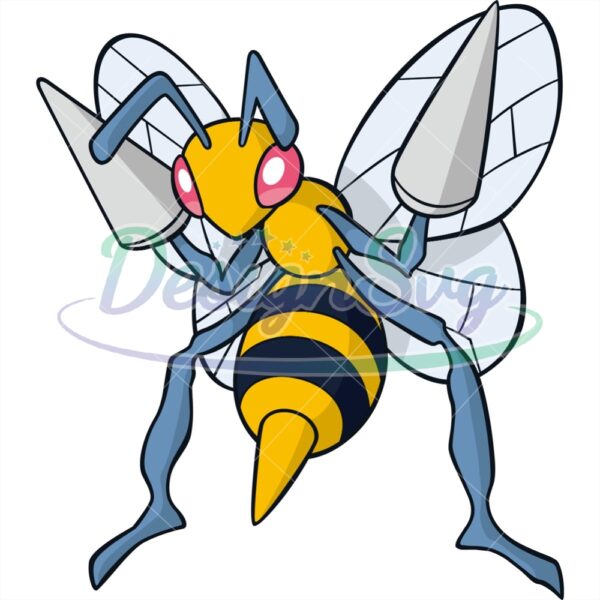 anime-cartoon-character-bug-poison-pokemon-beedrill-svg