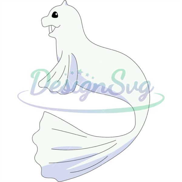 anime-water-ice-type-pokemon-dewgong-side-view-svg