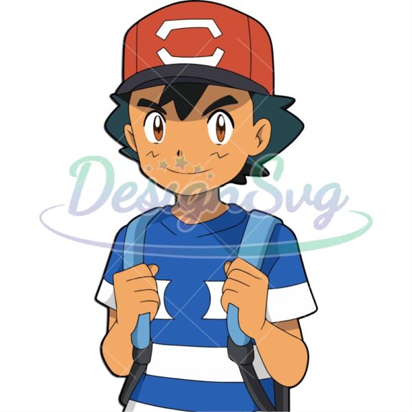 anime-character-satoshi-ash-ketchum-pokemon-trainer-svg