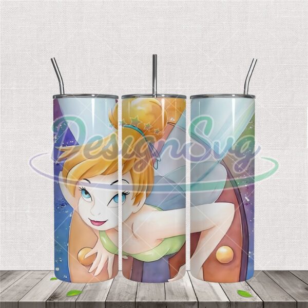 tinker-bell-fly-wings-orange-hair-tumbler-sublimation-png