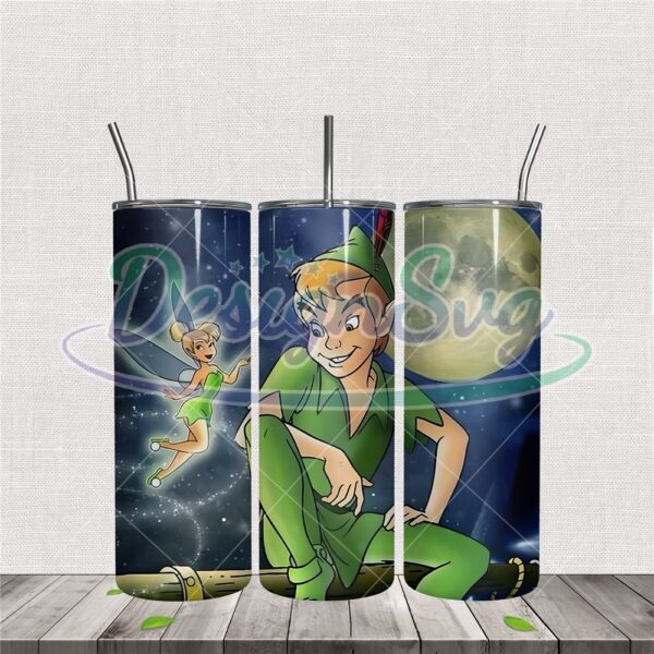 peter-pan-and-tinker-bell-under-the-moonlight-tumbler-png