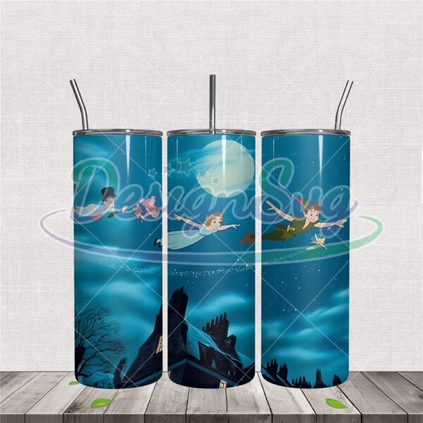 flying-in-dream-world-with-peter-pan-tumbler-png
