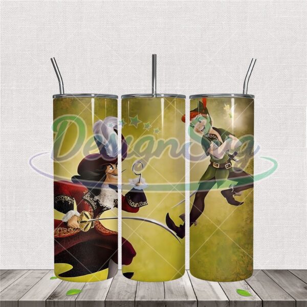 peter-pan-take-fight-with-captain-hook-tumbler-sublimation-png