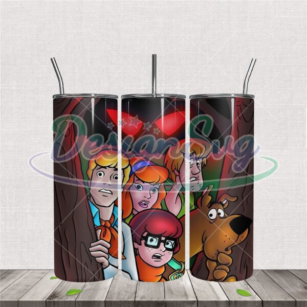 scooby-doo-characters-terrified-tumbler-design-png