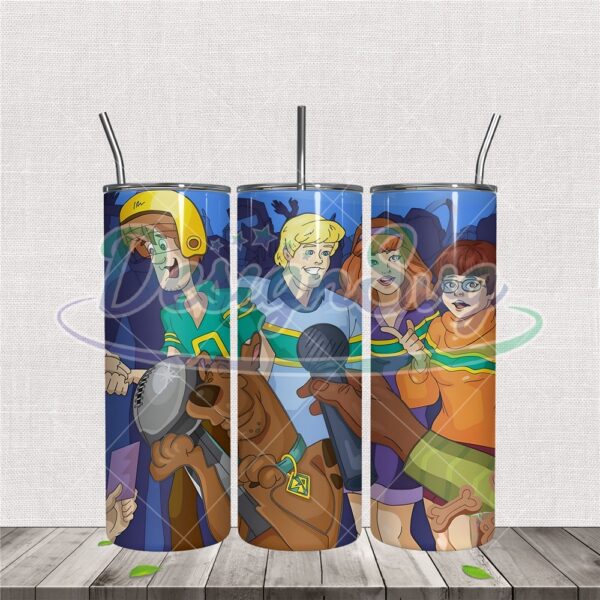 scooby-doo-playing-sport-tumbler-design-png