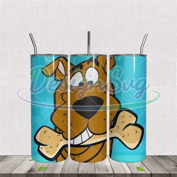scooby-doo-eating-bone-tumbler-sublimation-png