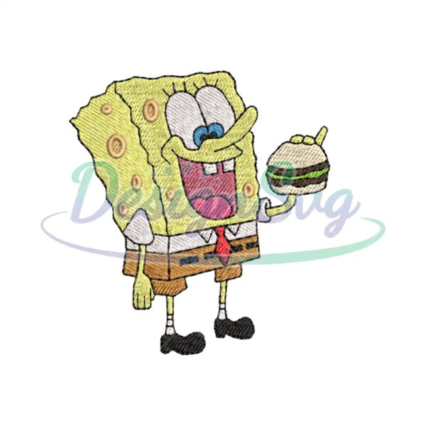 spongebob-eating-burger-embroidery-png